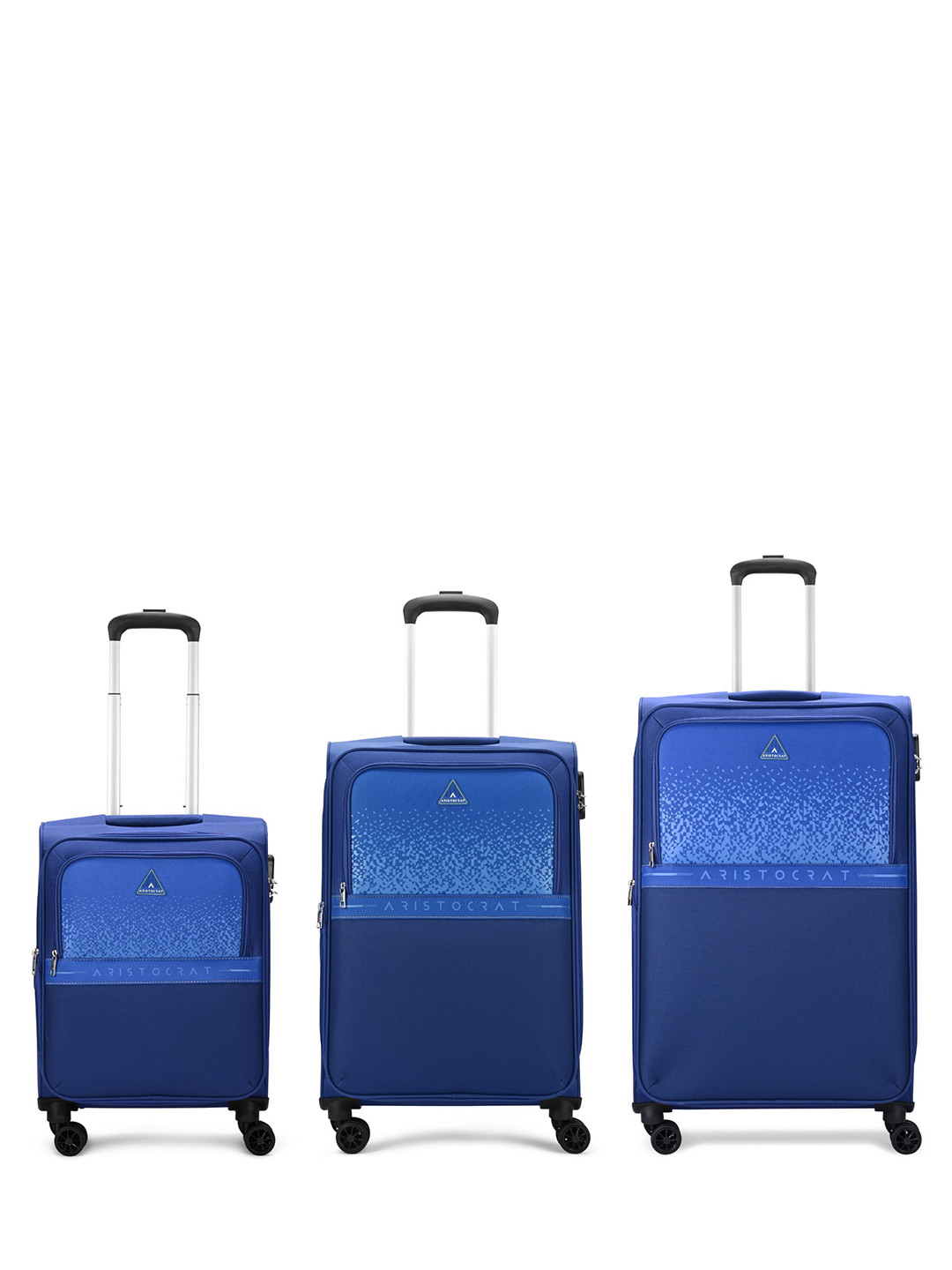 Aristocrat Set Of 3 Drift Printed Soft-Sided Trolley Bags