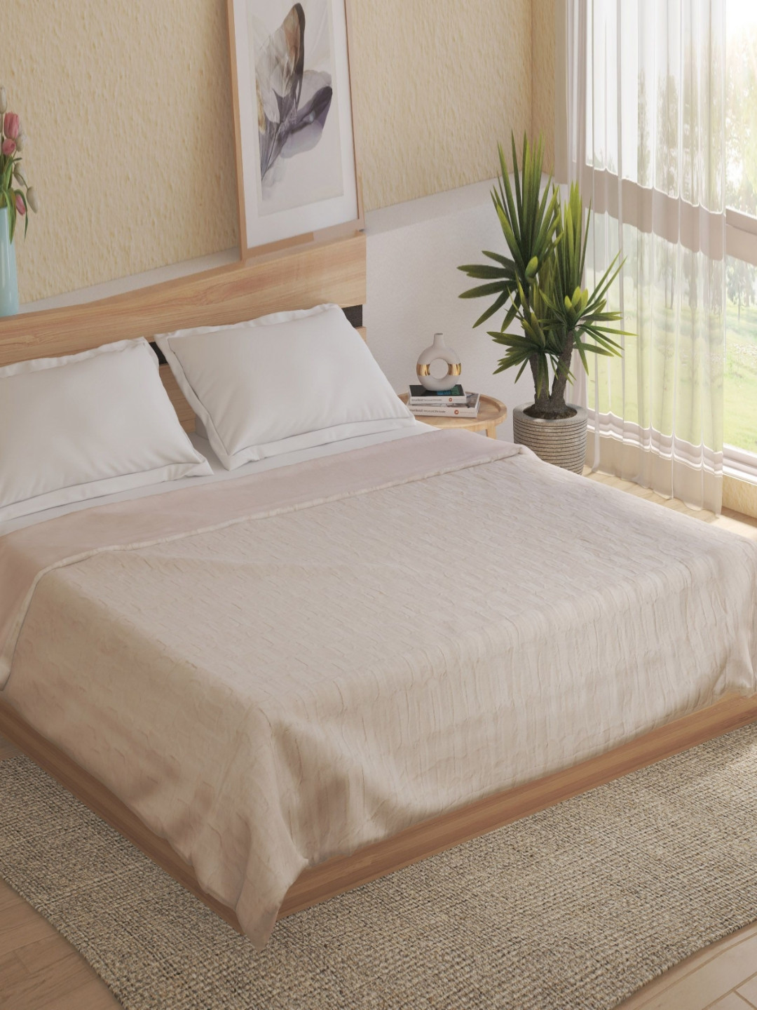 Home Centre Sahara Off White 500 GSM AC Room Quilt