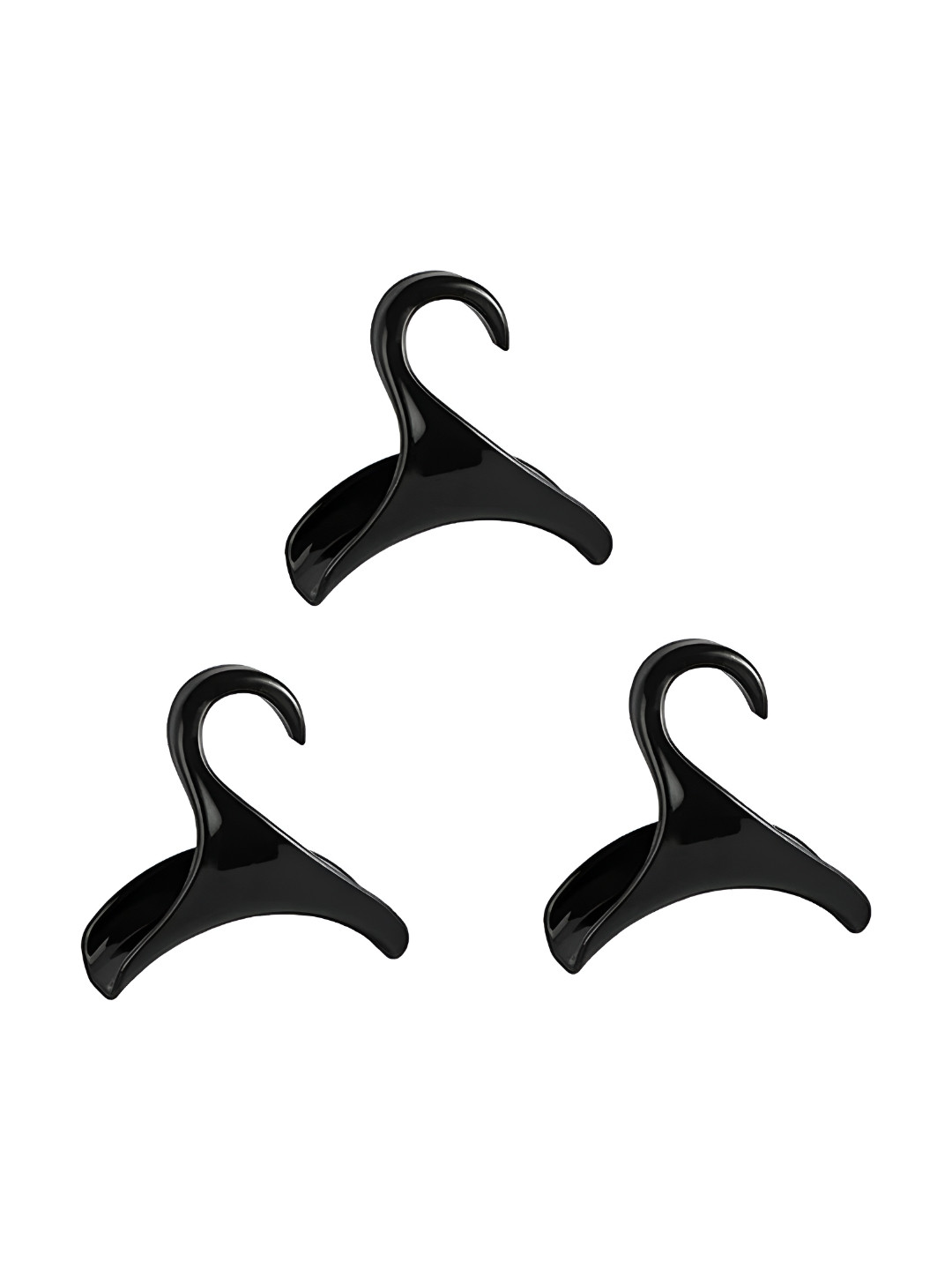 AUGEN Black 3 Pieces Purse Hook & Handbag Hangers
