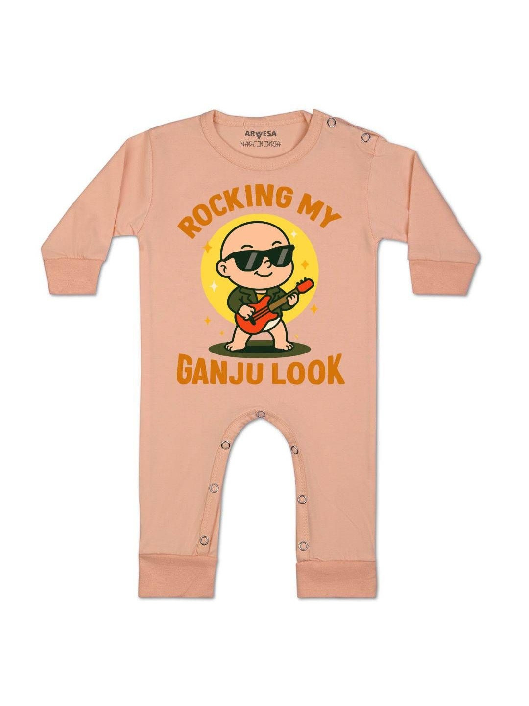 Rocking My Ganju Look Printed Baby Rompers