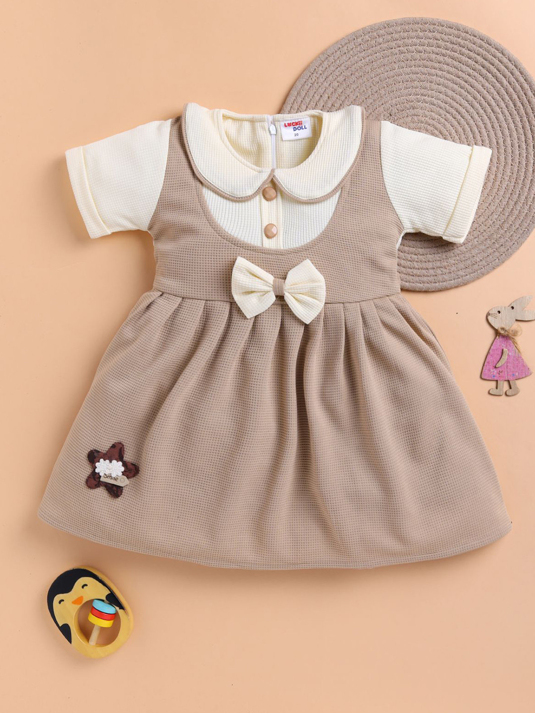 LACKii DOLL Girls Solid Fit And Flare Dress