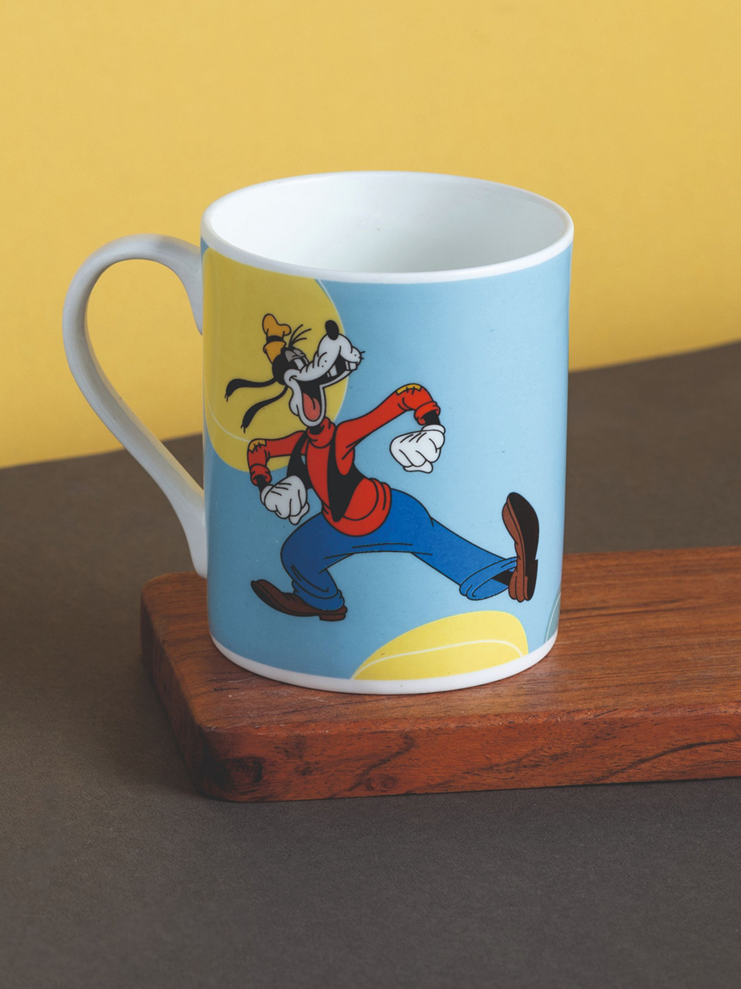 CLAY CRAFT Official Disney Mug Goofy Print Fine Ceramic Coffee Mug - 360 Ml