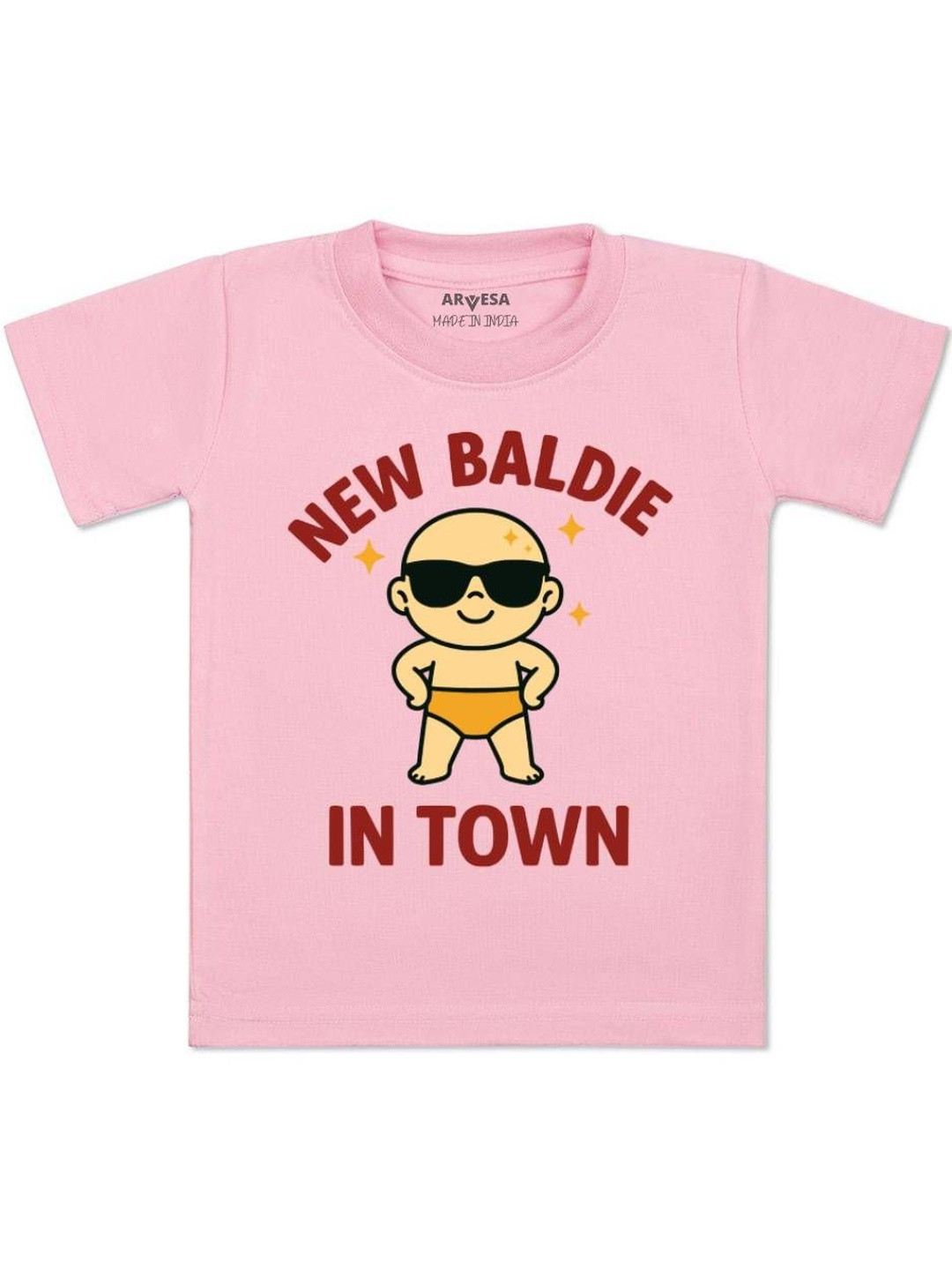 New Baldie in The Town Printed Kids Tshirt