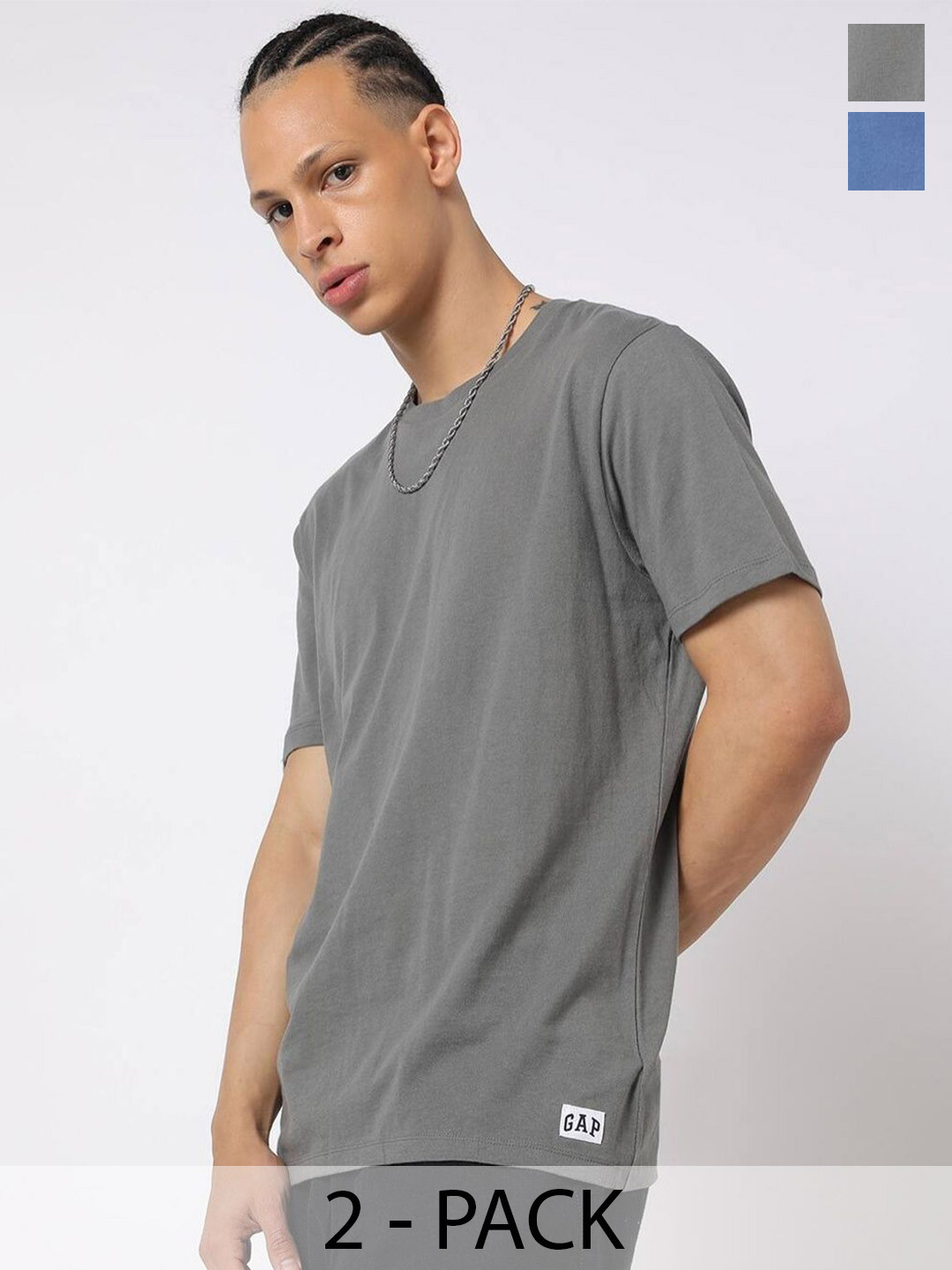 GAP Pack Of 2 Pure Cotton Crew Neck T-Shirts