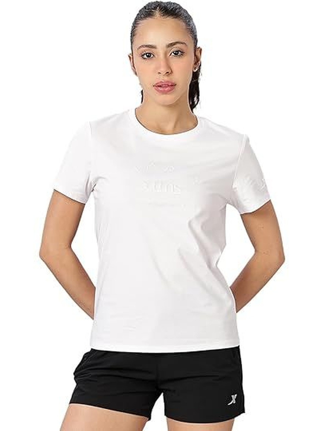 Xtep Self Design Round Neck Motion Dry Cotton T-shirt