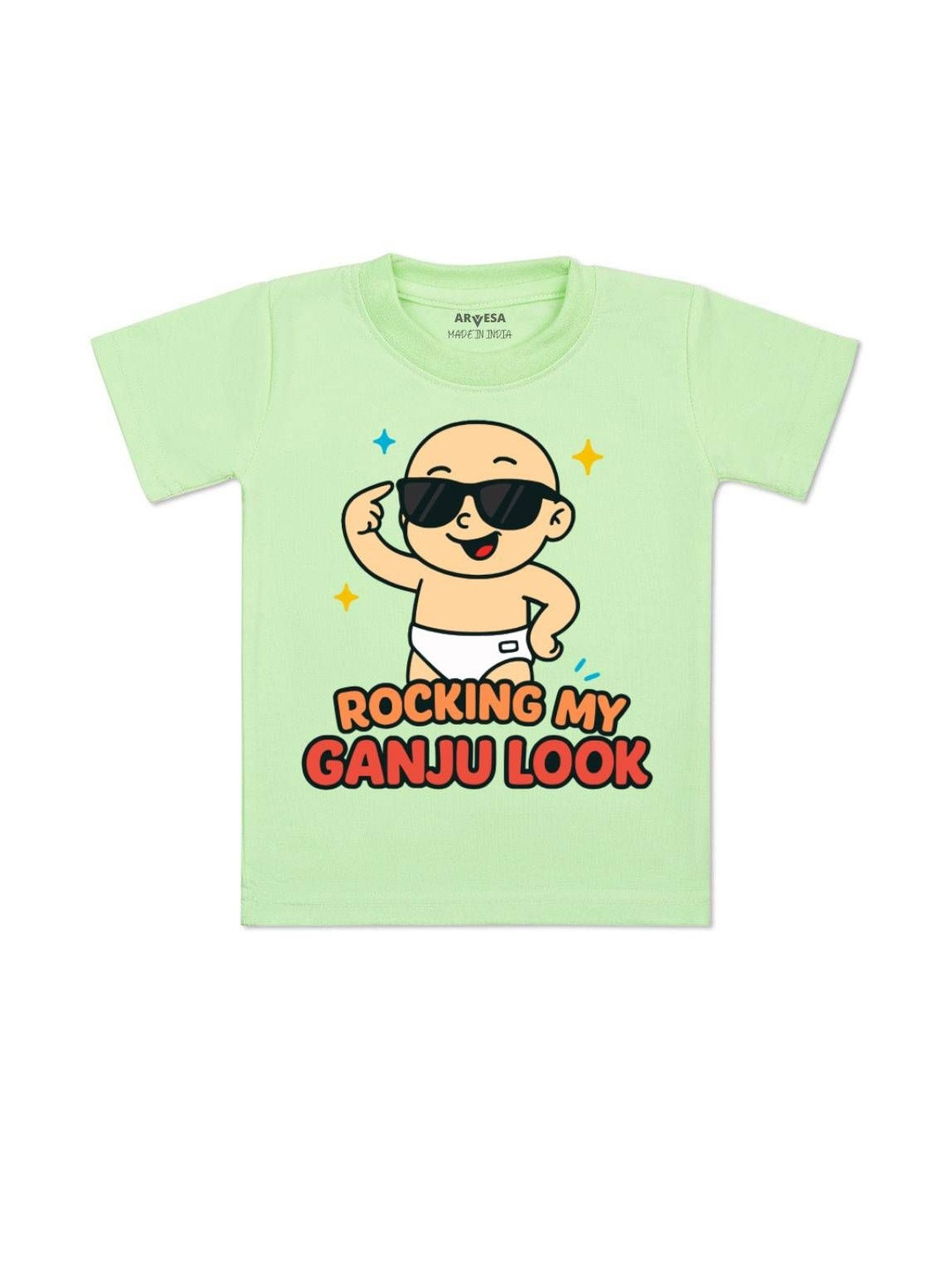 Rocking My Ganju Look Printed Kids Tshirt