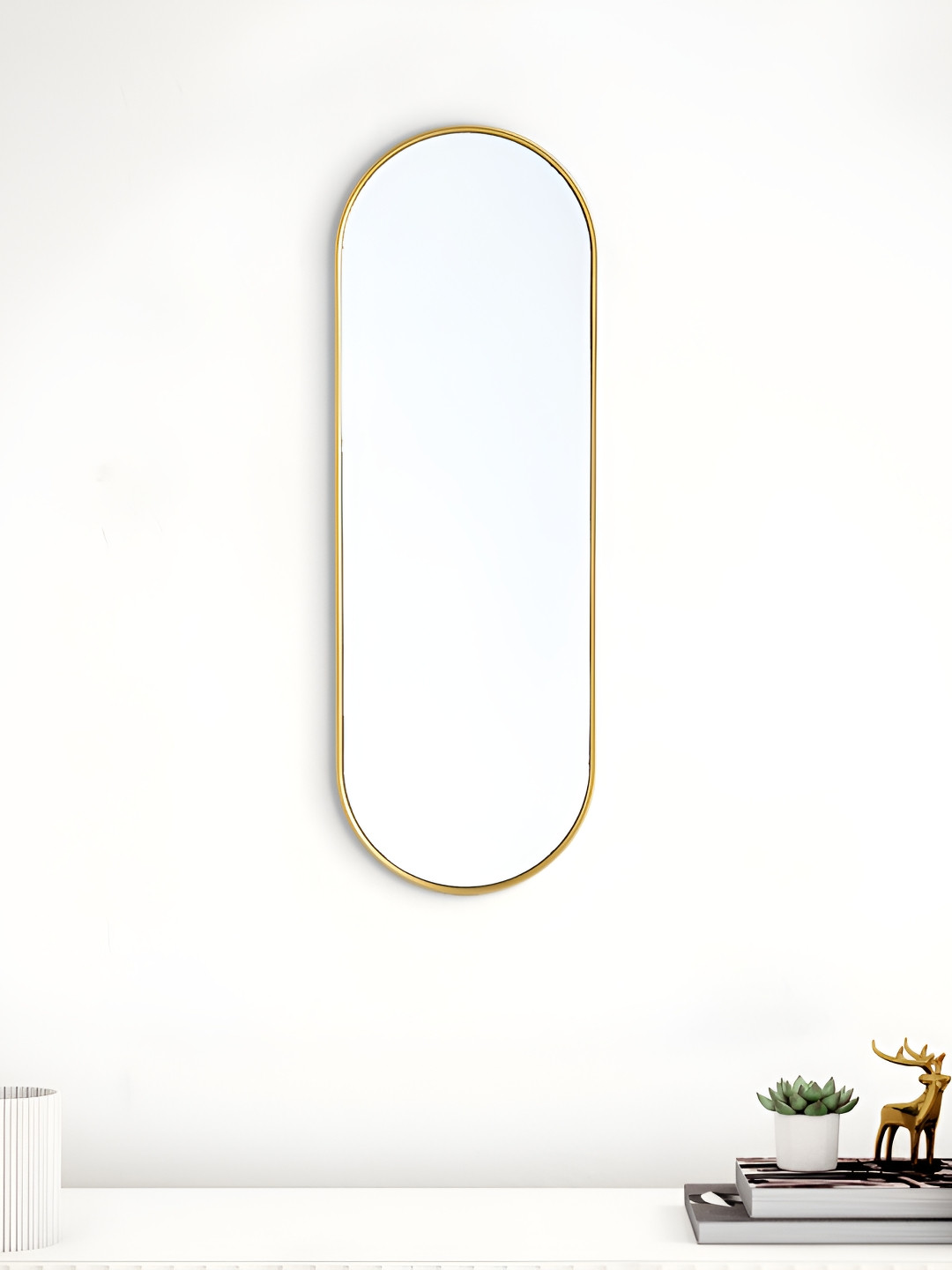 Home Centre Reflection Clone Yellow Rectangular Wall Mirror