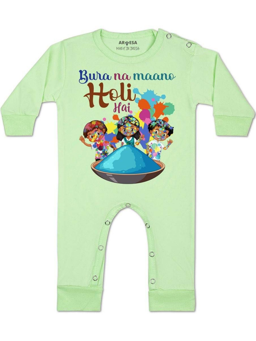 Bura Na Mano Holi Hai Printed Baby Rompers