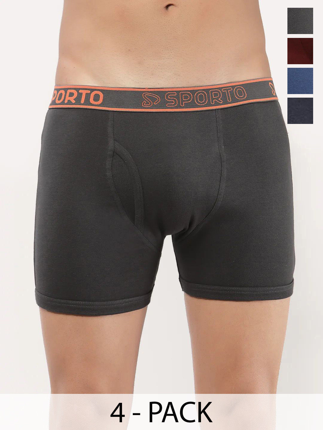 Sporto by Macho Pack Of 4 Short Low Rise Trunks