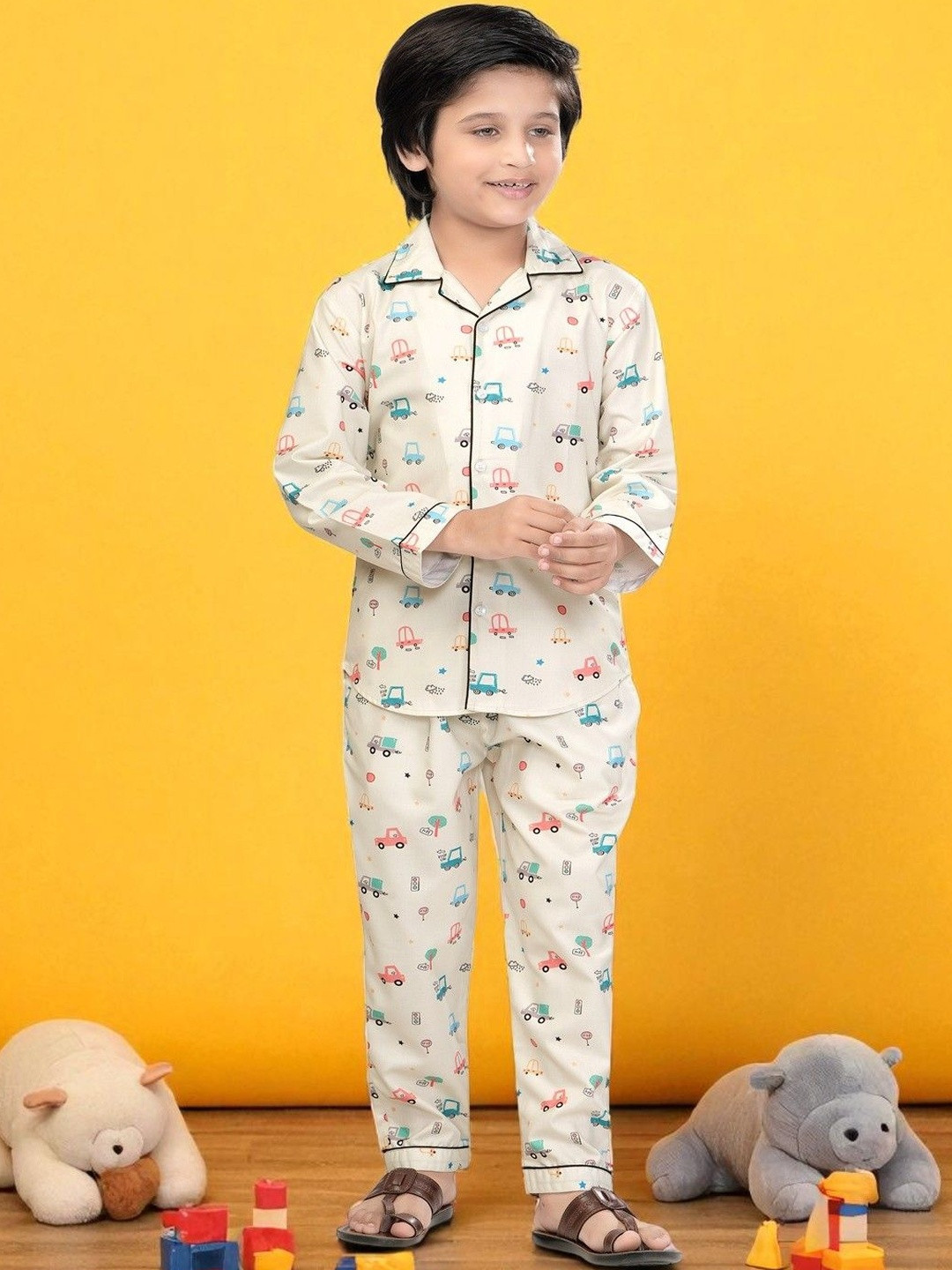 Club96 Boys Soft Cotton Printed Night suit