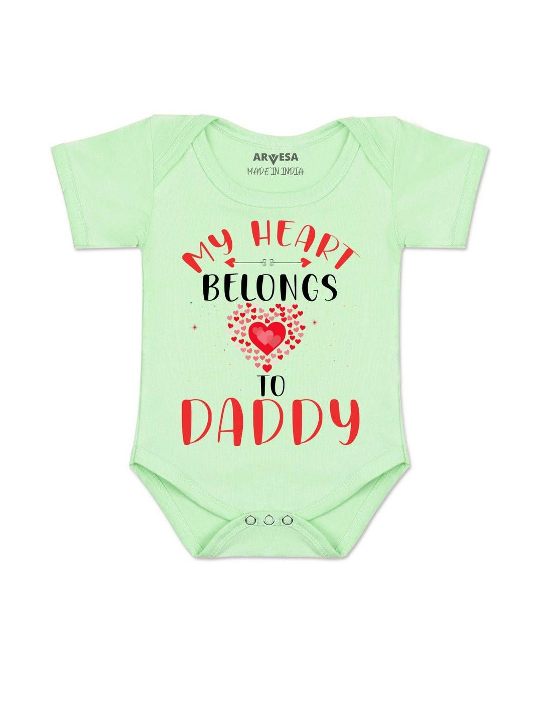 My Heart Belongs To Daddy Printed Romper