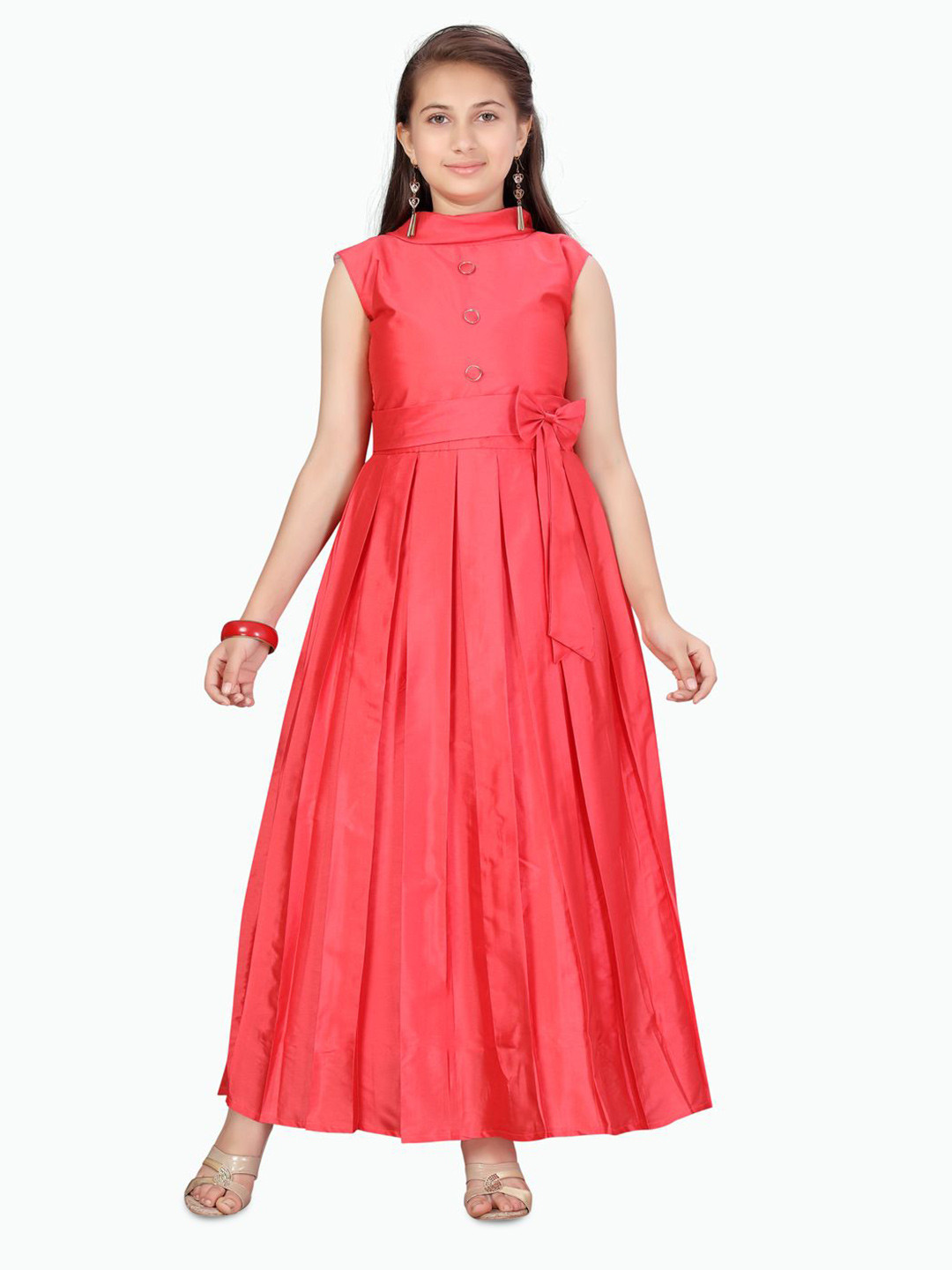BAESD Girls Gathered or Pleated Gown Maxi Dress