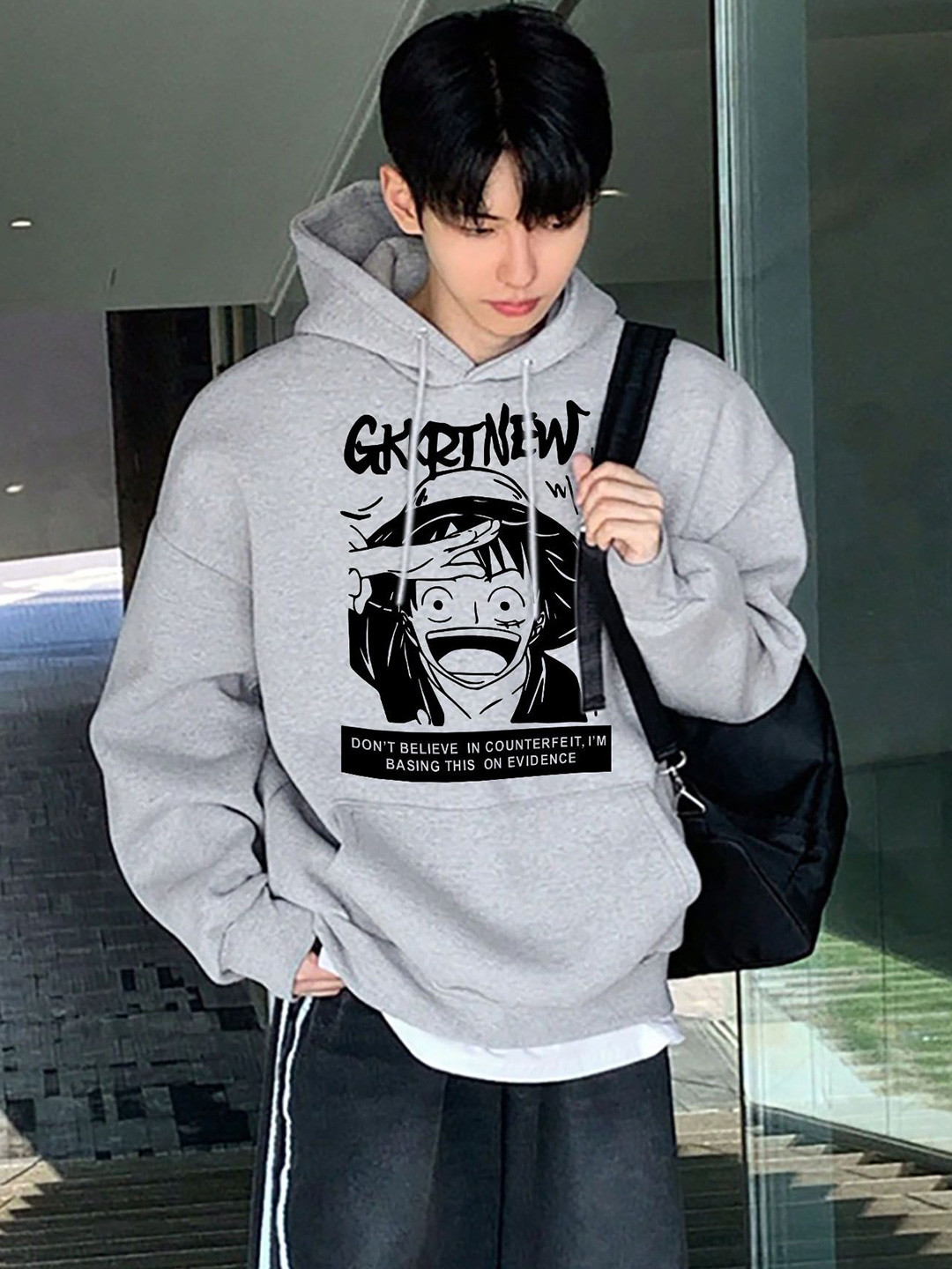 BRIEF CHICKADE Men Monkey D Luffy Graphic Printed Hooded Sweatshirt