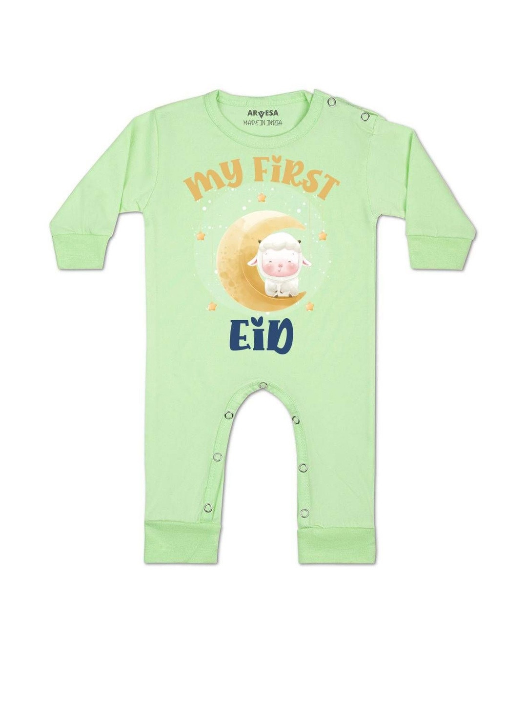 Arvesa Kids My First Bakra Eid Printed Rompers