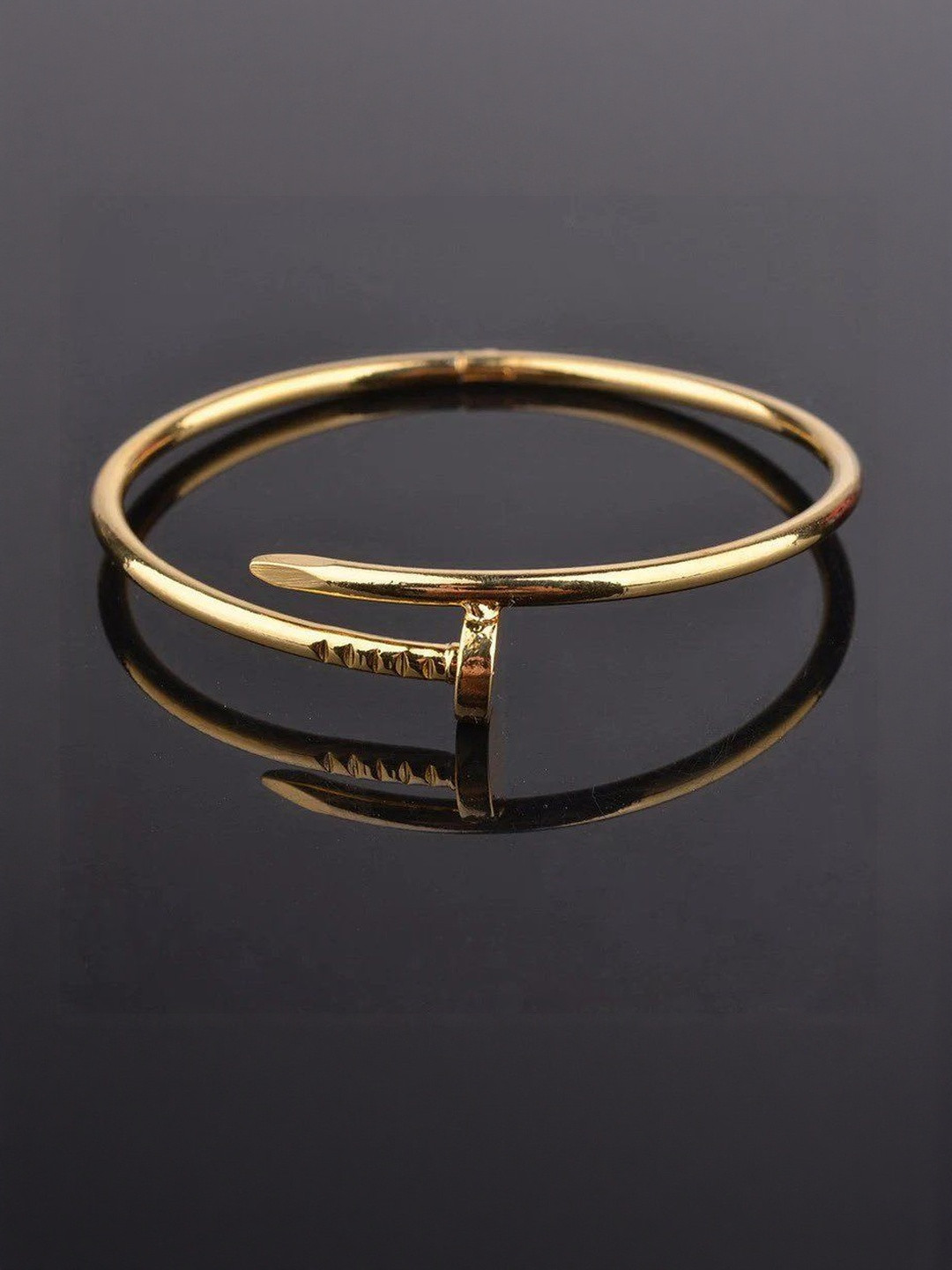 MODE & MINIMAL Women Gold-Plated Kada Bracelet