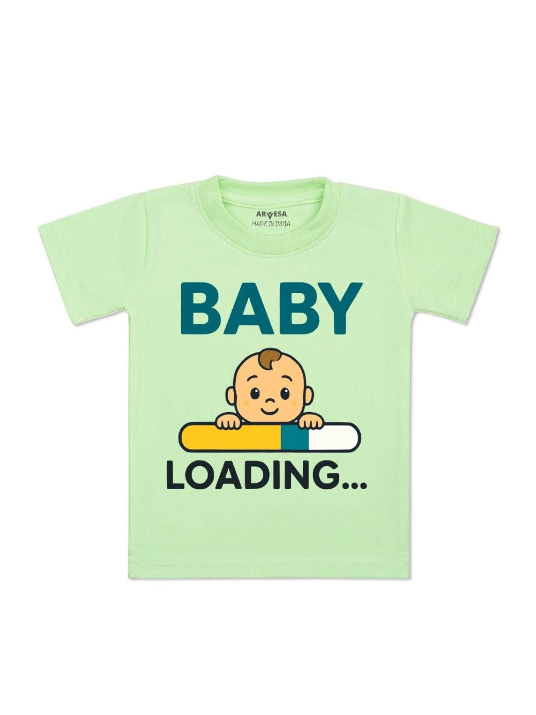 Arvesa Kids Loading Typography Printed Regular Sleeves Regular Fit Tshirt