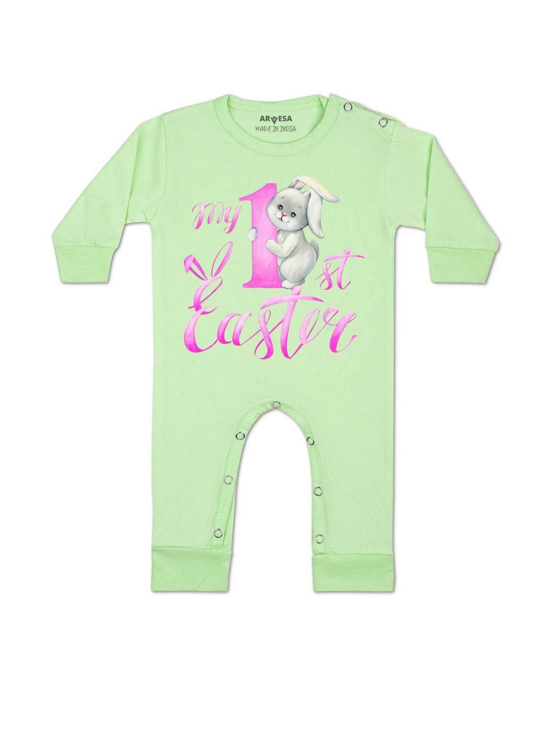 My First Easter Printed Baby Rompers