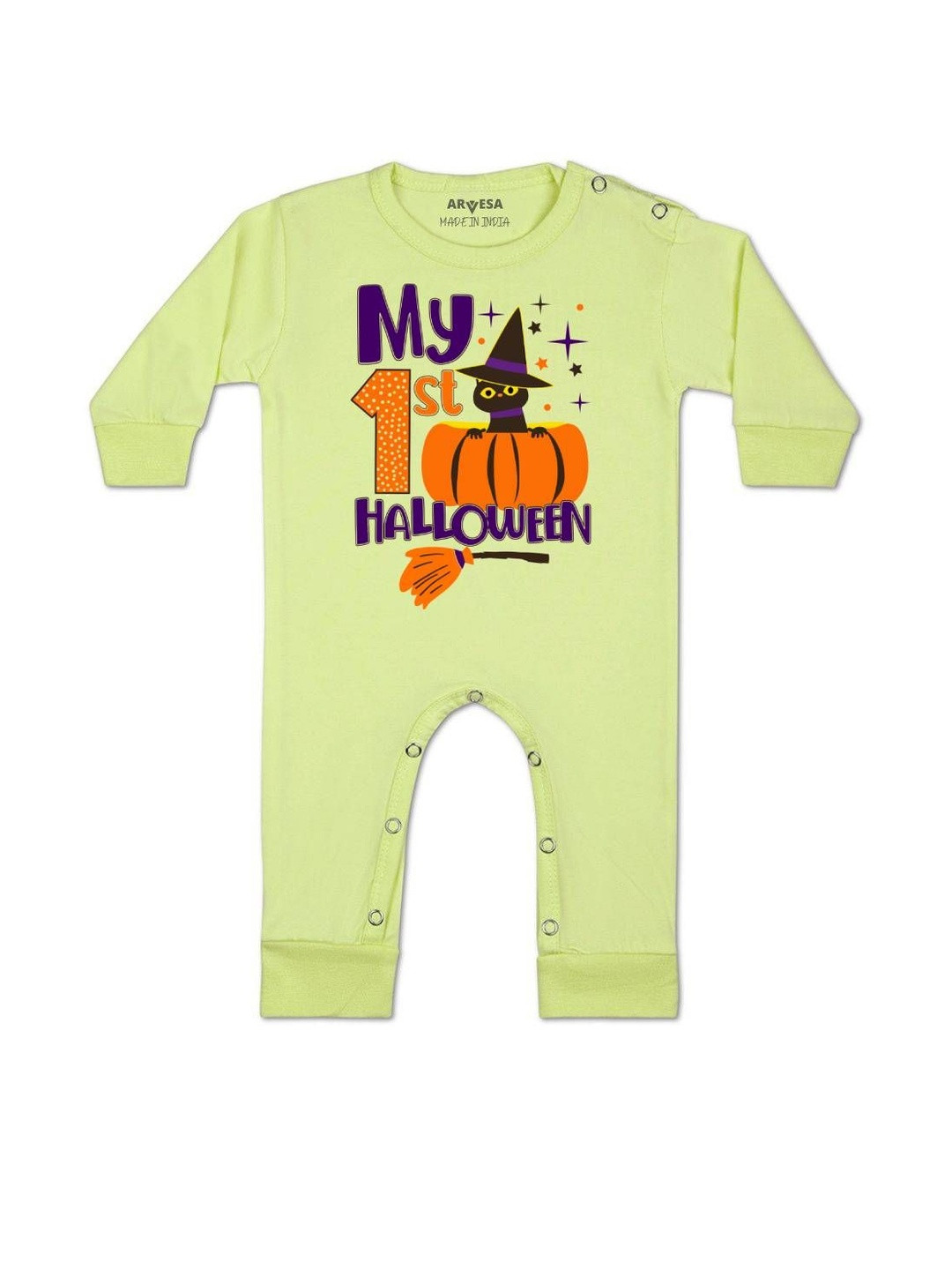 My First Halloween Printed Baby Rompers