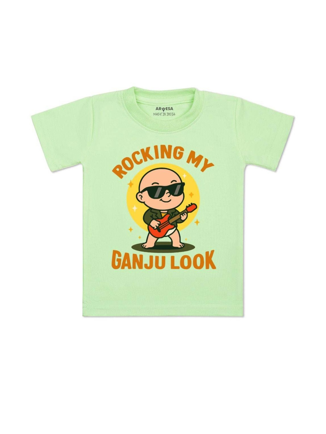 Rocking My Ganju Look Printed Kids Tshirt