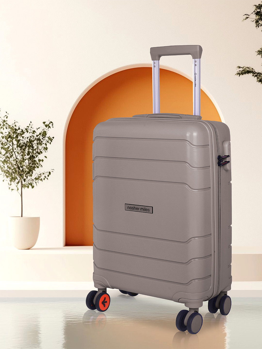 Nasher Miles Lisbon Textured Hard-Sided Small Trolley Bag- 55 cm