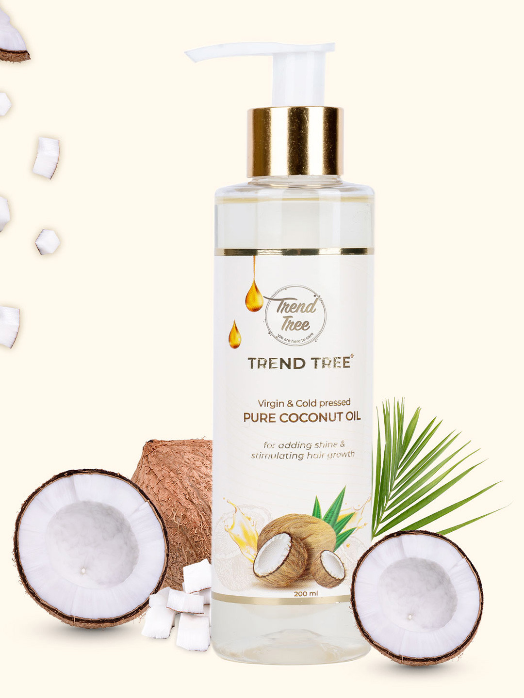 TRENDTREE Virgin And Cold Pressed Pure Coconut Hair Oil - 200 ml