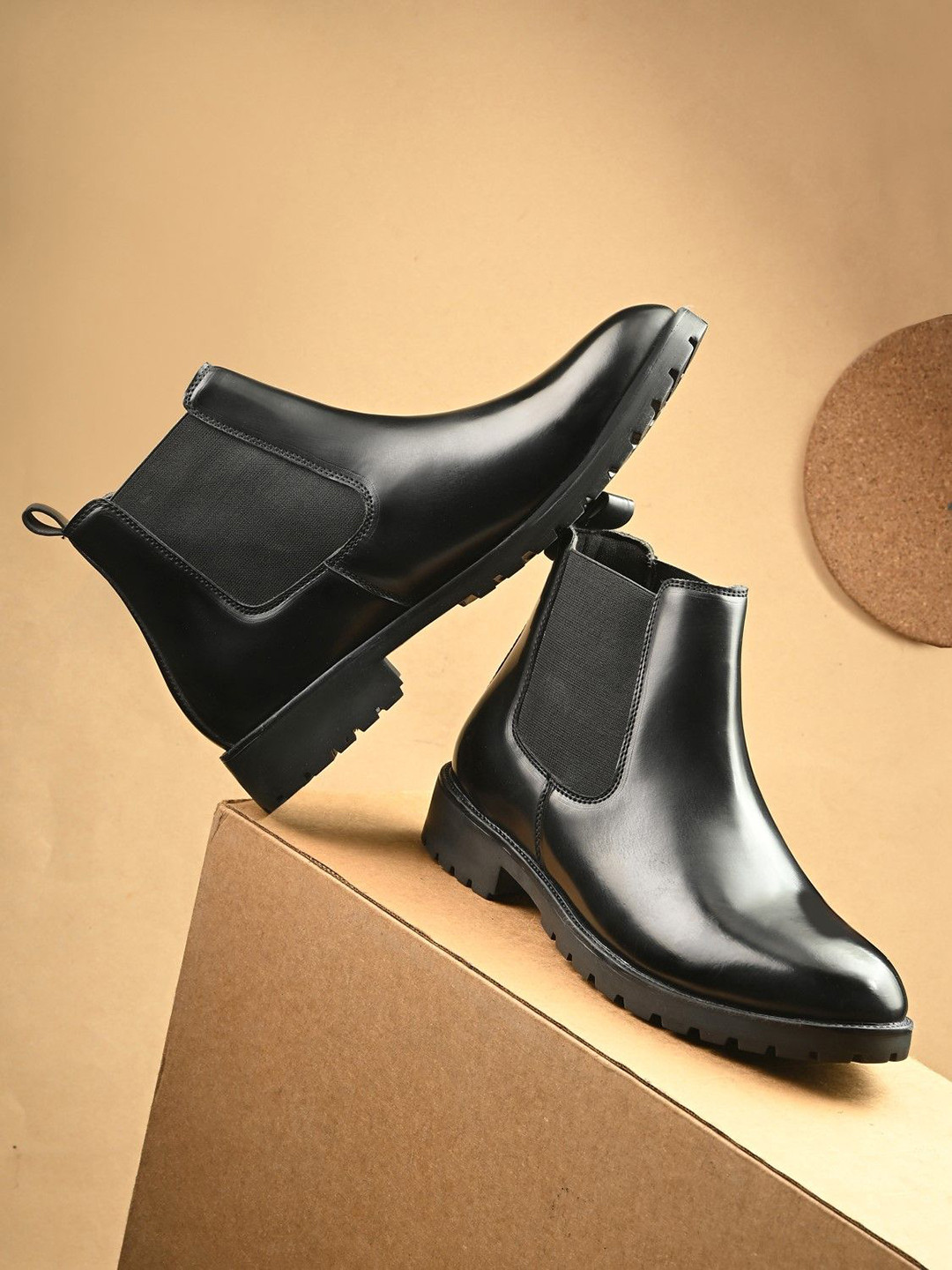 BUCIK Casual Round-Toe Chelsea Boots
