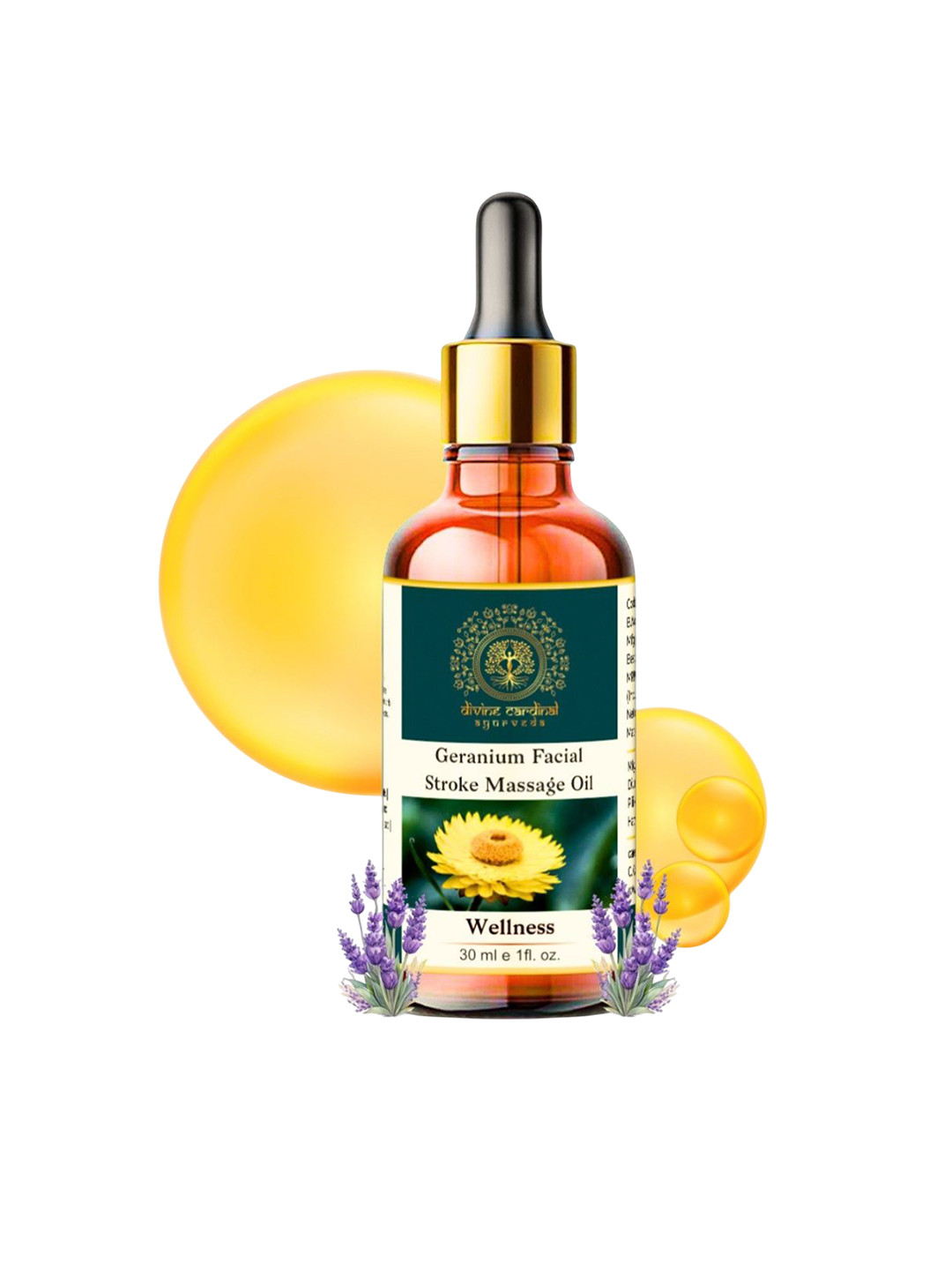 Divine cardinal Geranium Facial Stroke Massage Oil - 30 ml