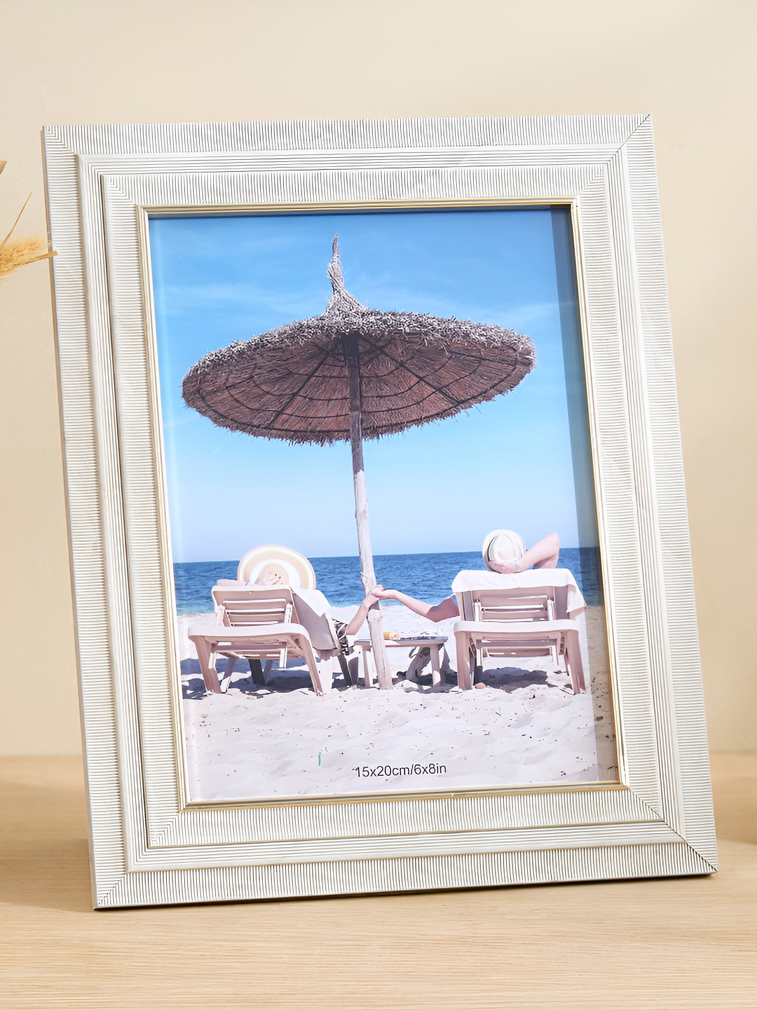 Home Centre Grey & Gold-Toned Photomontage Drift Wall Photo Frame