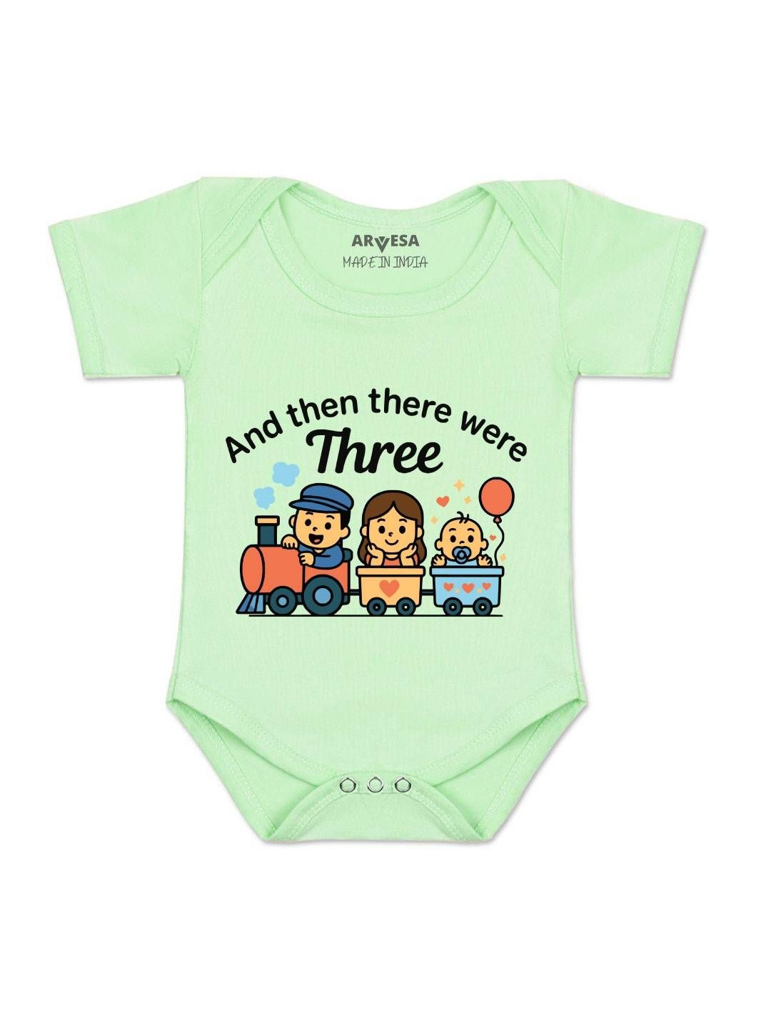 Arvesa Kids And Then There Were Three Printed Romper