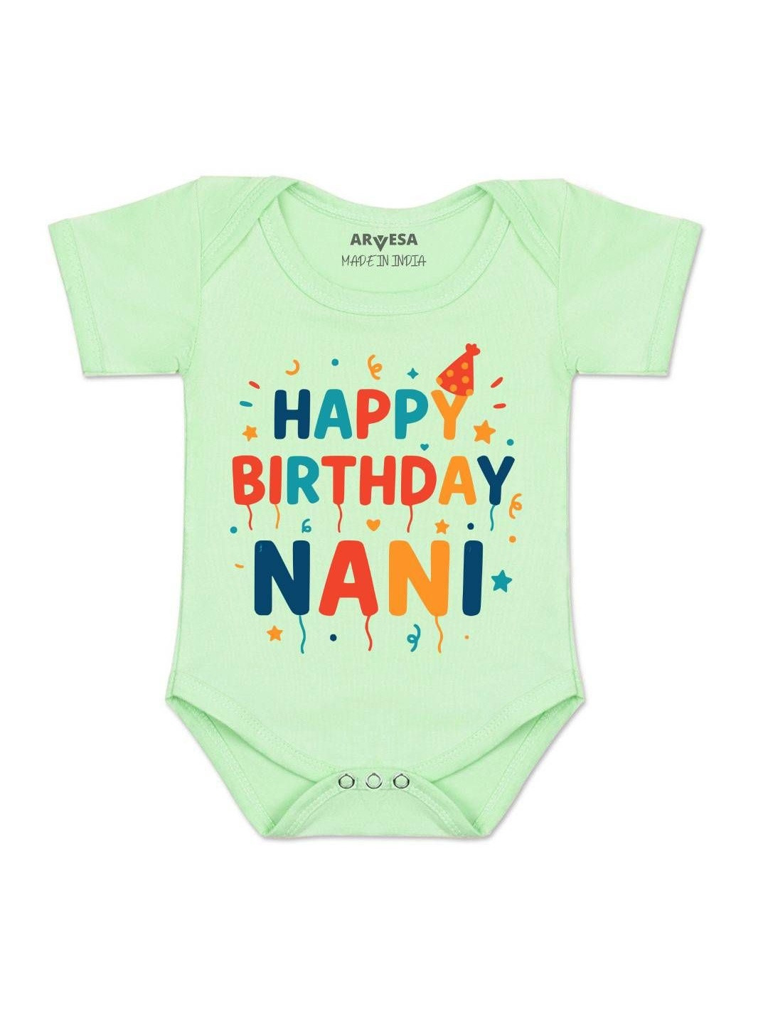 Happy Birthday Nani Printed Romper