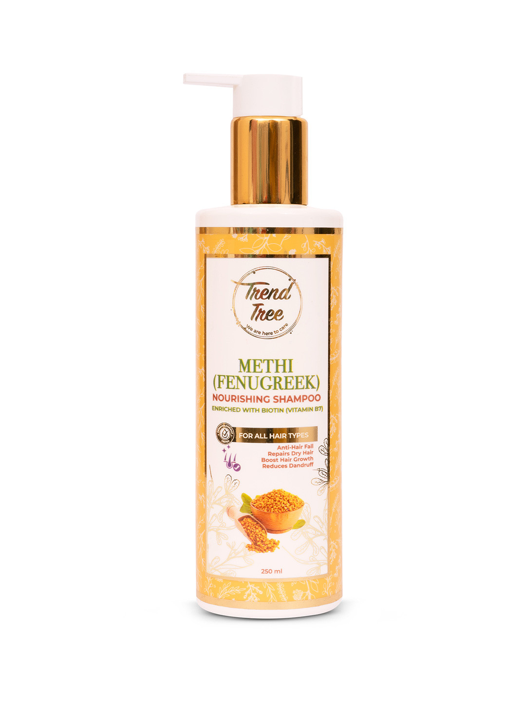 TRENDTREE Hair Fall Control Methi Shampoo With Keratin & Biotin - 250 ml