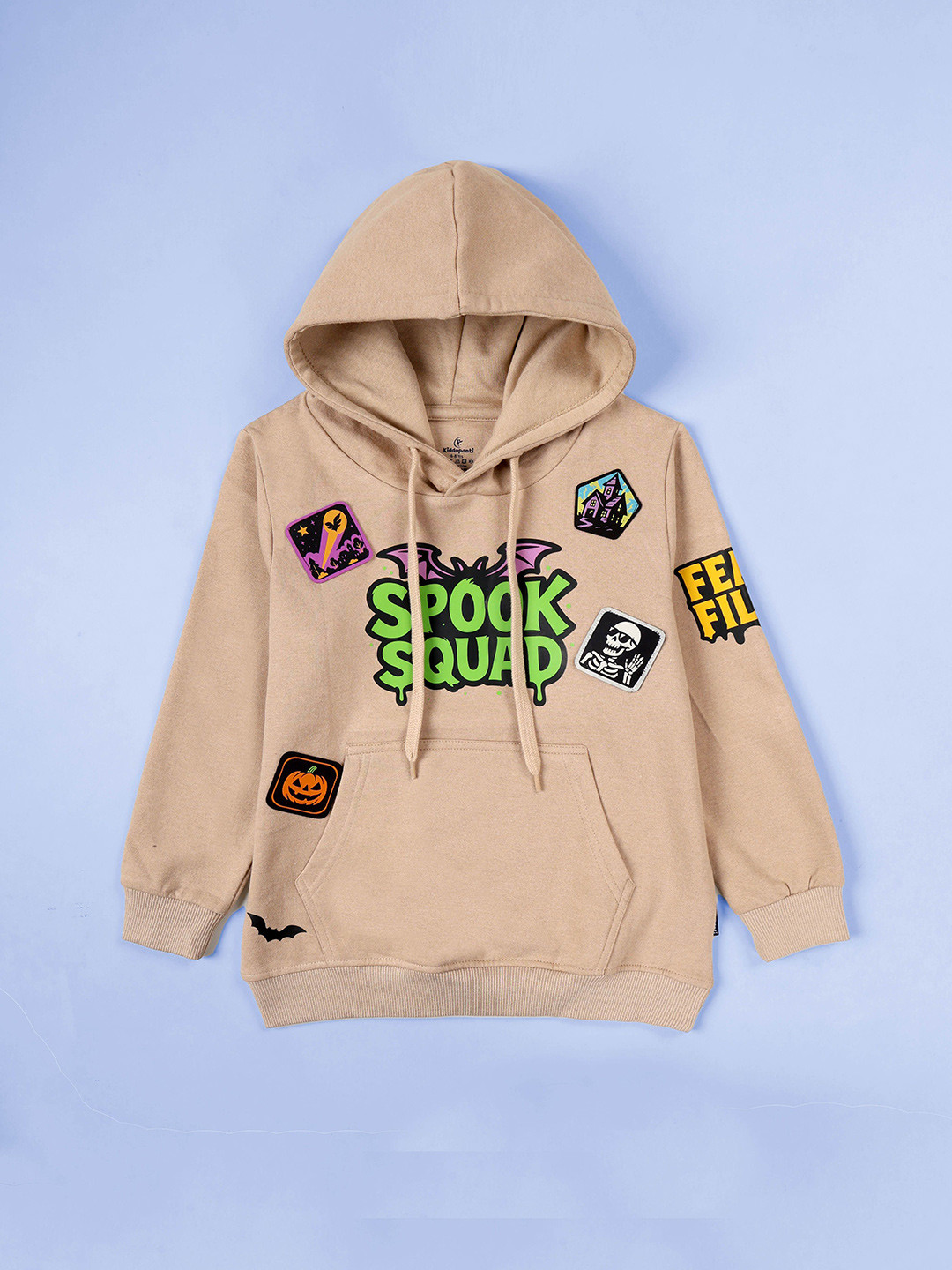 KiddoPanti Boys Graphic Printed Hooded Long Sleeves Pullover Sweatshirt