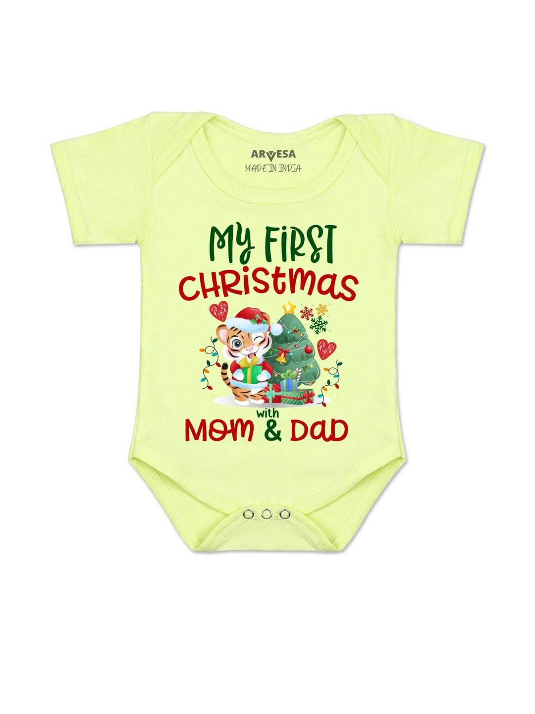 My First Christmas Printed Romper