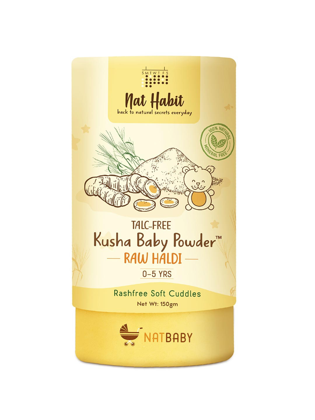 Nat Habit Raw Haldi Kusha Baby Powder - 150 g