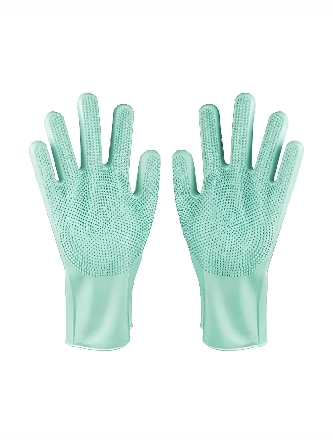 Aura 2 Pieces Green Heat Resistant Dishwashing Gloves