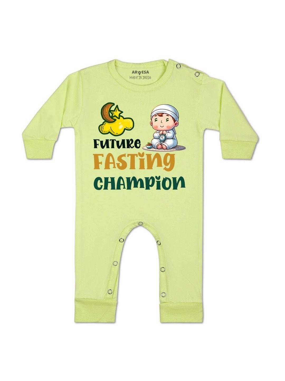 Fasting Champion Printed Baby Rompers