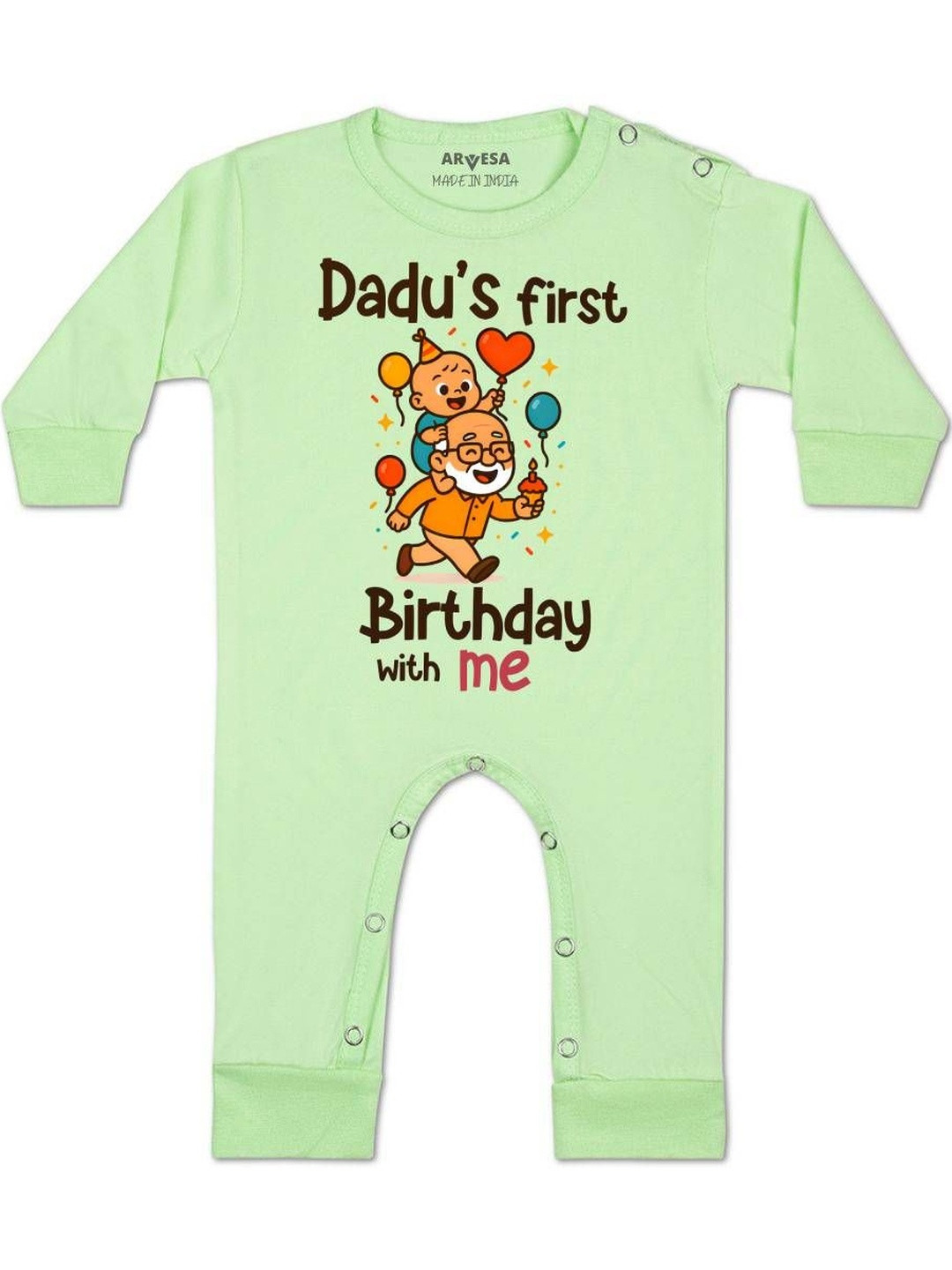 Arvesa Kids Round Neck Graphic Print Rompers
