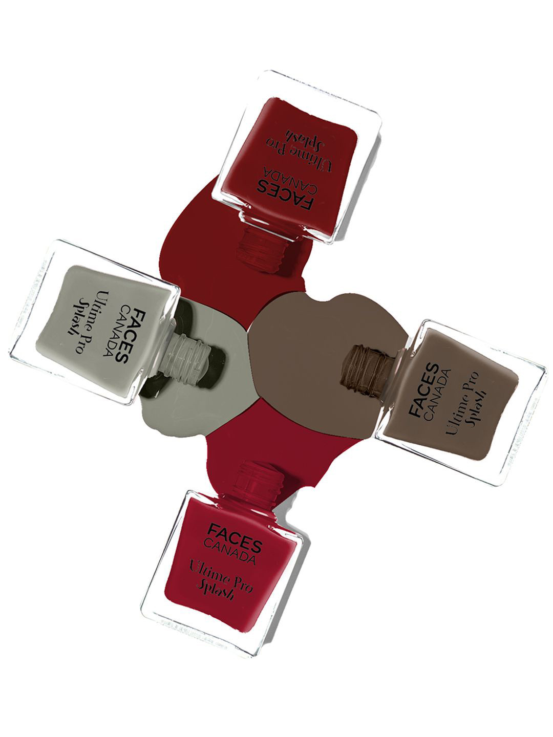 FACES CANADA Set Of 4 Ultime Pro Splash Nail Enamel - 8 ml Each - Splash Bash 524