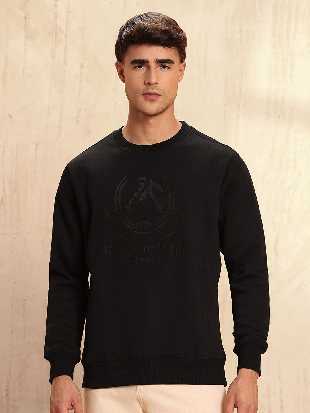U.S. Polo Assn. Denim Co. Legend Of Horseshoe Men Brand Logo Embroidered Sweatshirt