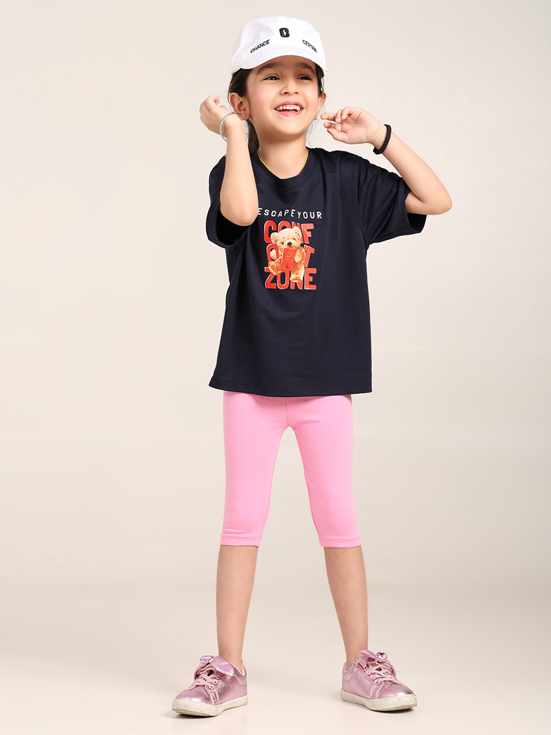 Robinbosky Girls Mid-Rise Three-Fourth Length Leggings