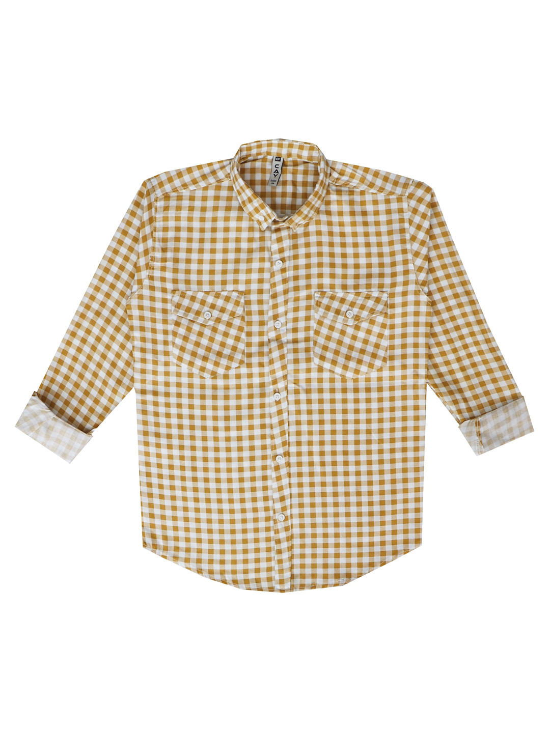 CAY Boys Standard Gingham Checks Checked Cotton Casual Shirt