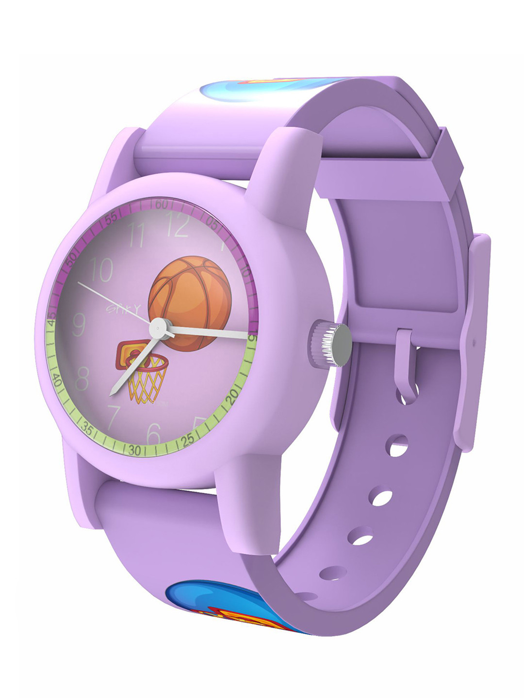 Spiky Kids Printed Dial & Embellished Straps Analogue Watch SLEEK_C7_Pur