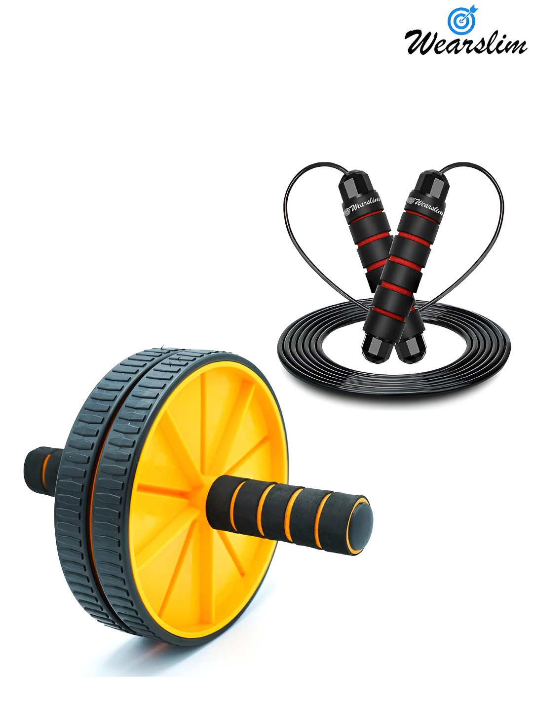Wearslim Anti-Skid AB Wheel Roller & Skipping Rope