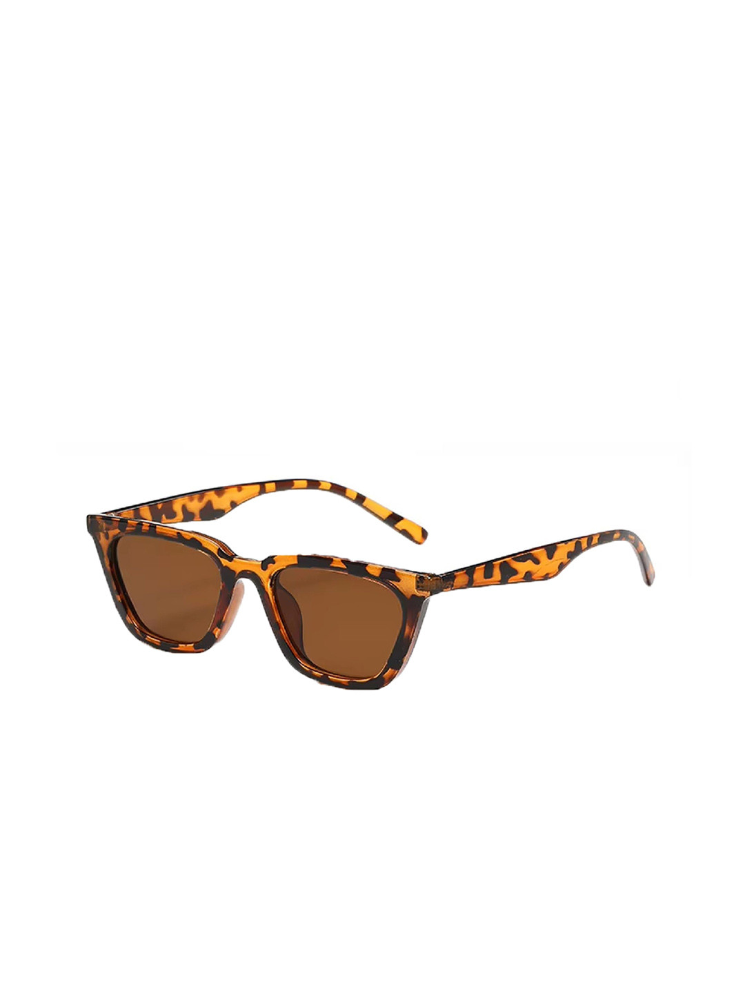 AUGEN Unisex Brown Lens & Yellow Rectangle Sunglasses VI-SG-272-C2