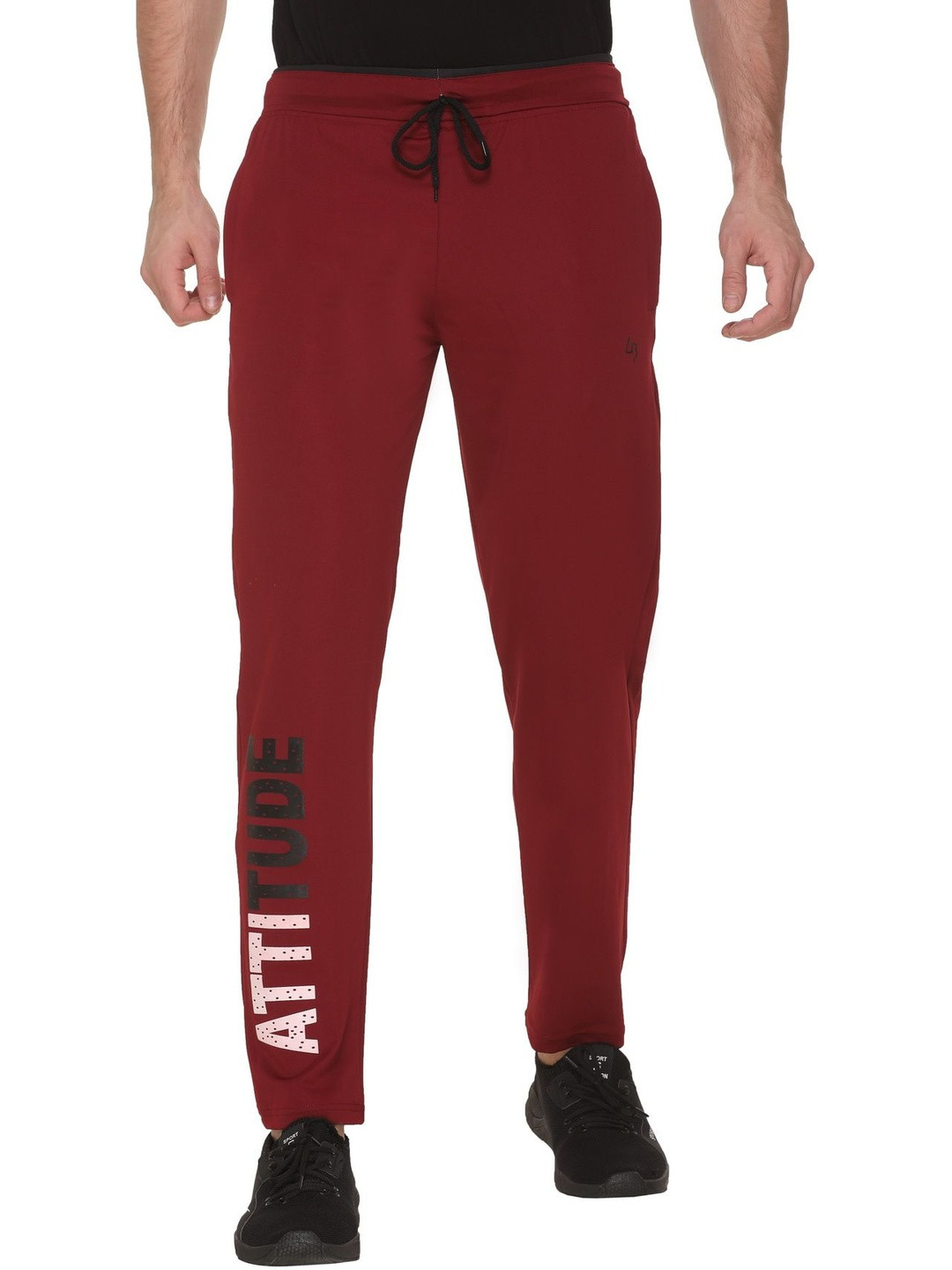 LEE BONEE Men Maroon Regular Fit Cotton Causal Drawstring Track Pants