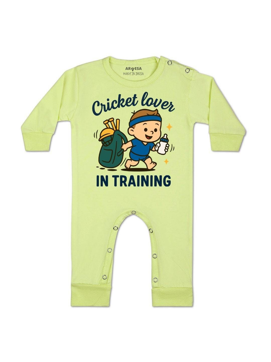 Cricket Lover Printed Baby Rompers