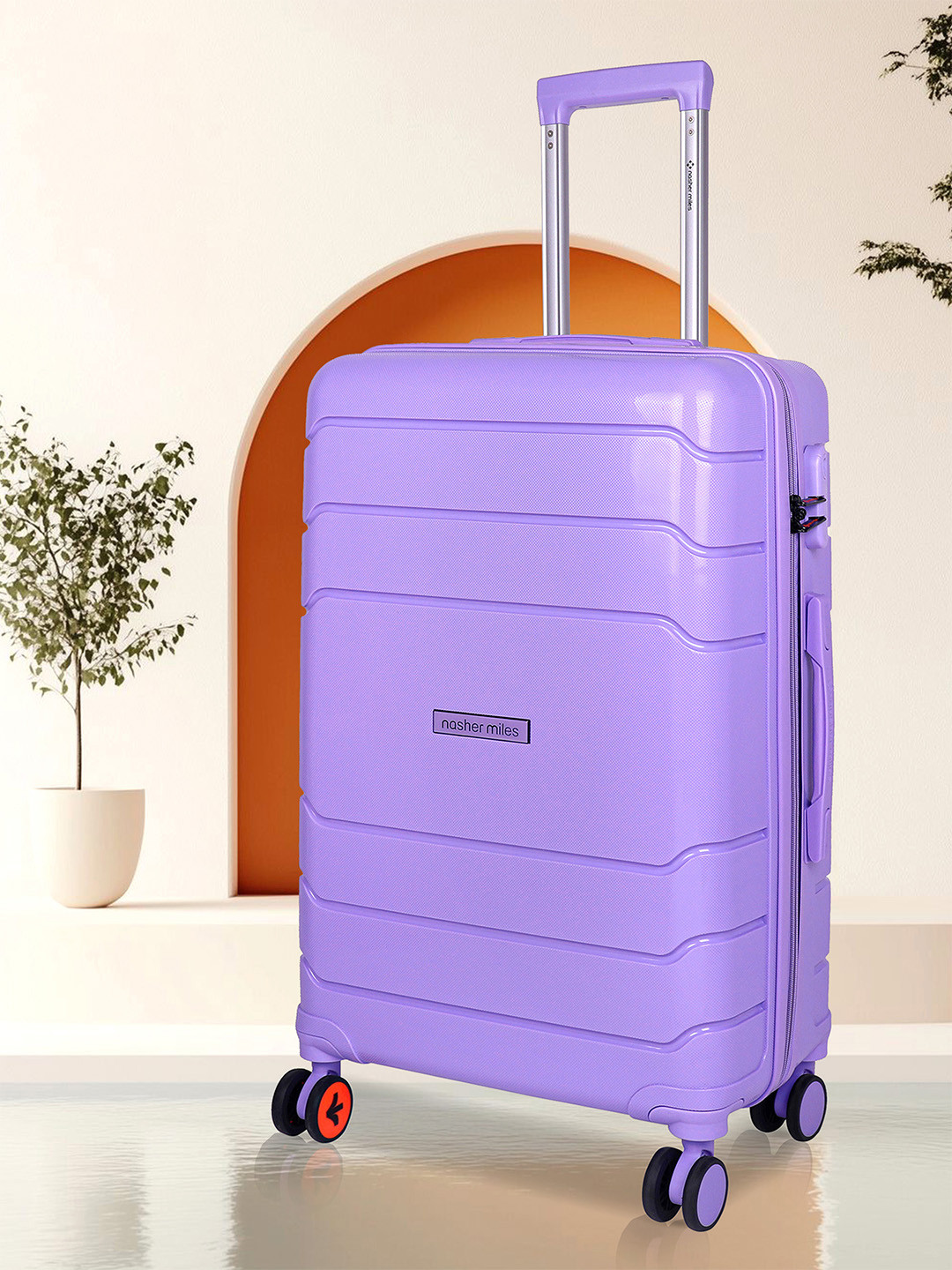 Nasher Miles Purple Hard-Sided Medium Trolley Bag