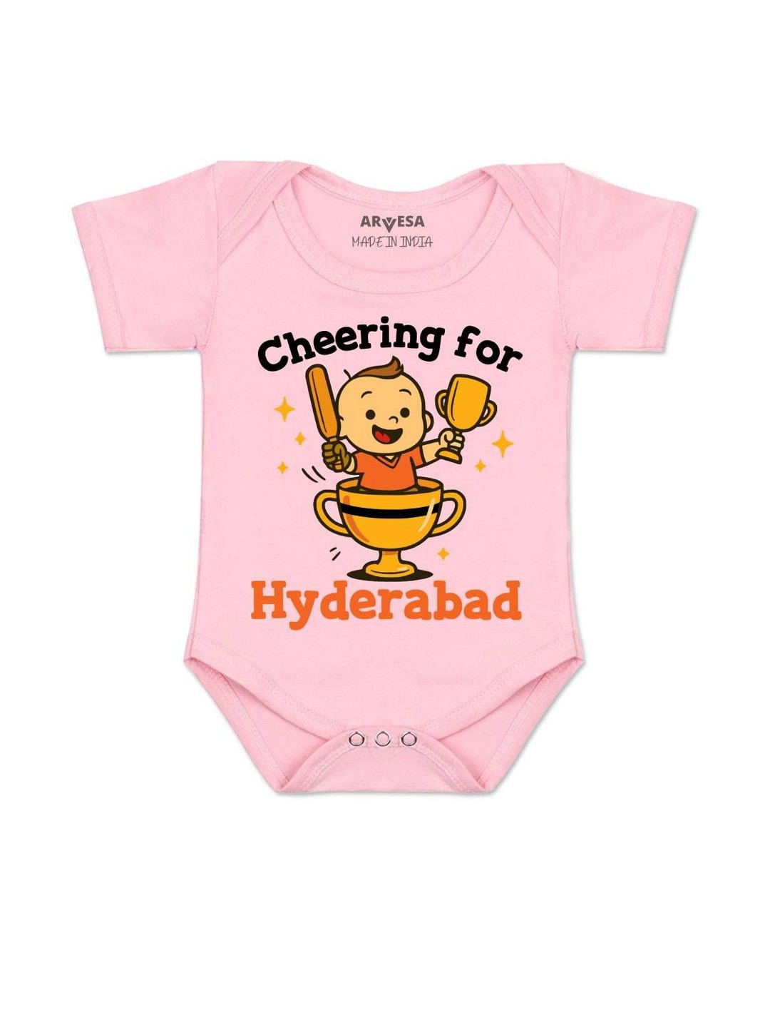 Arvesa Kids Cheering For Hyderabad Printed Romper
