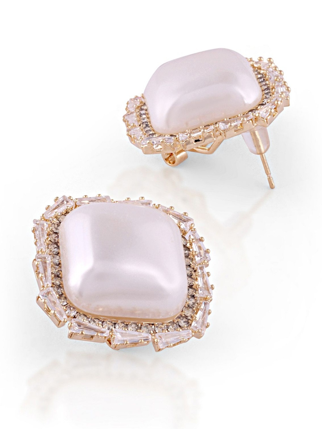 CROWN NINE Gold-Plated Copper Studs Earrings
