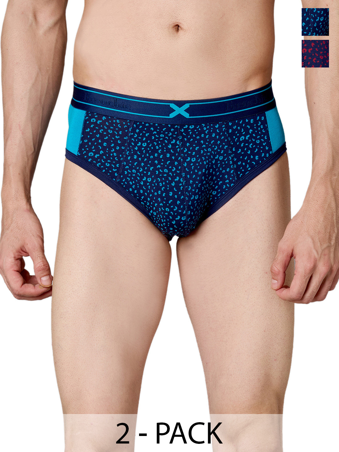 FRENCHIE Pack Of 2 Abstract Printed Anti Bacterial Basic Briefs